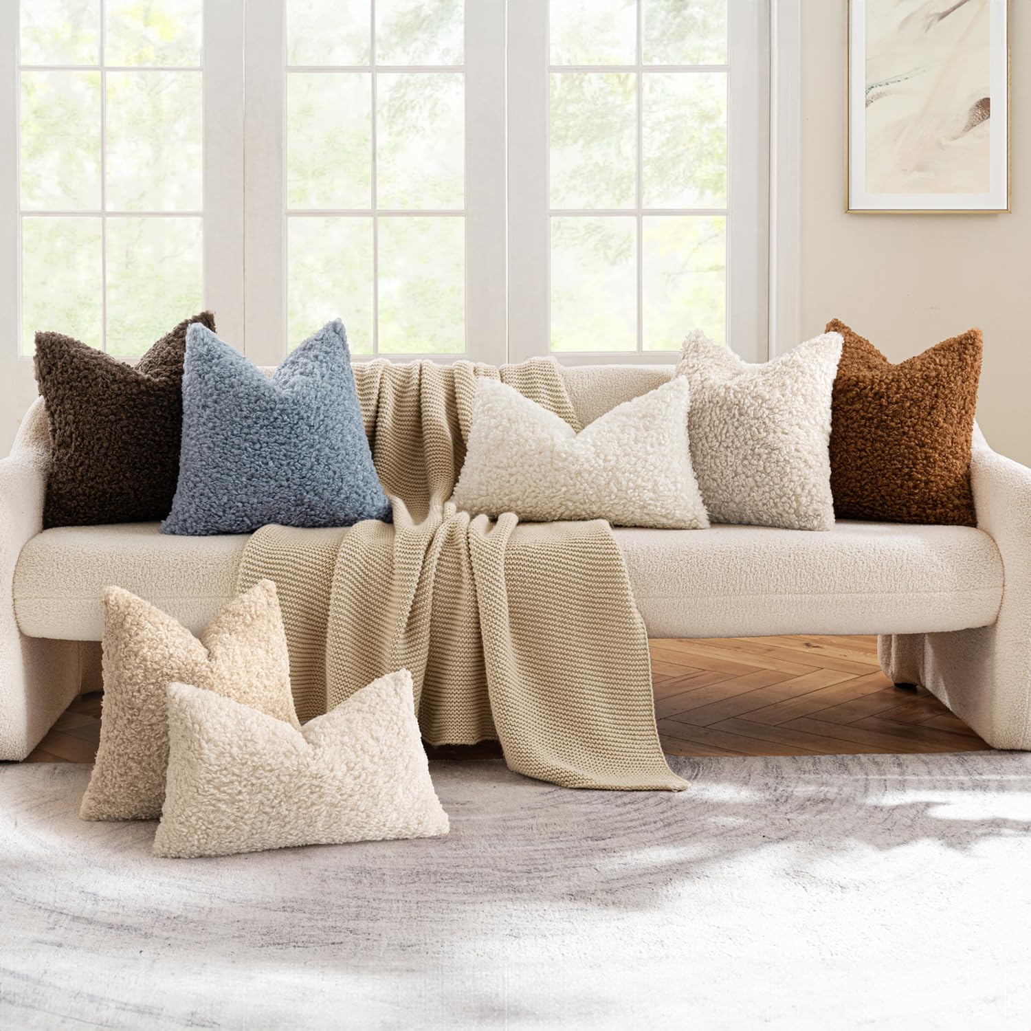 Amazon.com: MIULEE Pack of 2 Faux Fur Throw Pillow Covers 20x20